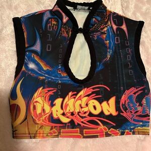 Pretty Little Thing Asian inspired crop top.